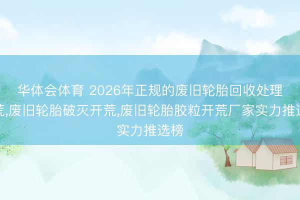 华体会体育 2026年正规的废旧轮胎回收处理开荒,废旧轮胎破灭开荒,废旧轮胎胶粒开荒厂家实力推选榜