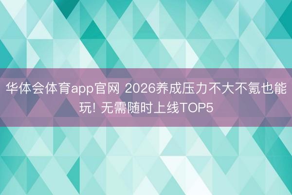 华体会体育app官网 2026养成压力不大不氪也能玩! 无需随时上线TOP5