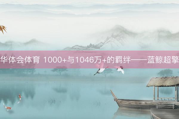 华体会体育 1000+与1046万+的羁绊——蓝鲸超擎