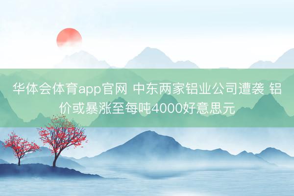 华体会体育app官网 中东两家铝业公司遭袭 铝价或暴涨至每吨4000好意思元