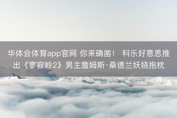 华体会体育app官网 你来确凿! 科乐好意思推出《寥寂岭2》男主詹姆斯·桑德兰妖娆抱枕