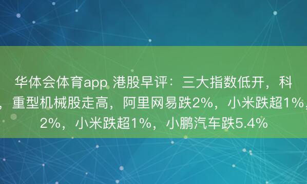 华体会体育app 港股早评：三大指数低开，科技股、汽车股普跌，重型机械股走高，阿里网易跌2%，小米跌超1%，小鹏汽车跌5.4%