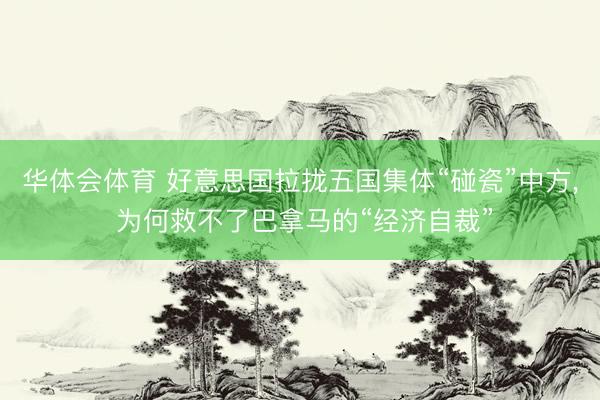 华体会体育 好意思国拉拢五国集体“碰瓷”中方， 为何救不了巴拿马的“经济自裁”
