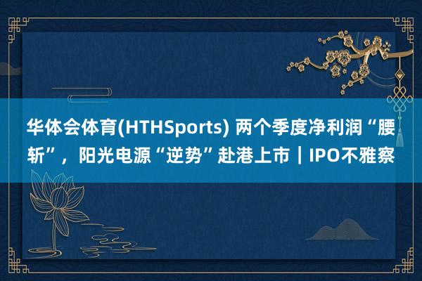 华体会体育(HTHSports) 两个季度净利润“腰斩”，阳光电源“逆势”赴港上市｜IPO不雅察