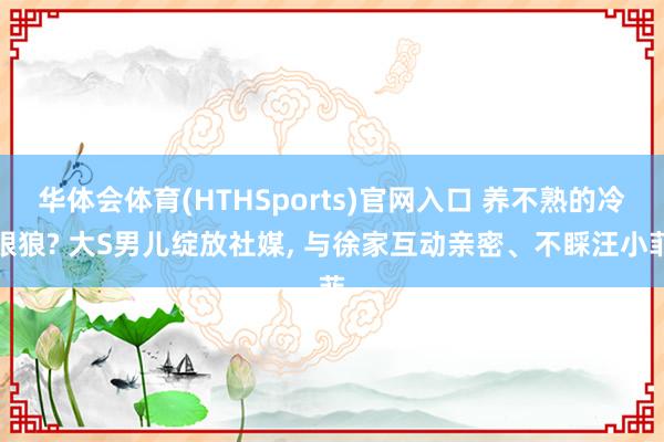 华体会体育(HTHSports)官网入口 养不熟的冷眼狼? 大S男儿绽放社媒， 与徐家互动亲密、不睬汪小菲