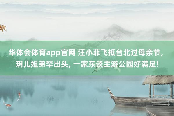 华体会体育app官网 汪小菲飞抵台北过母亲节， 玥儿姐弟罕出头， 一家东谈主游公园好满足!