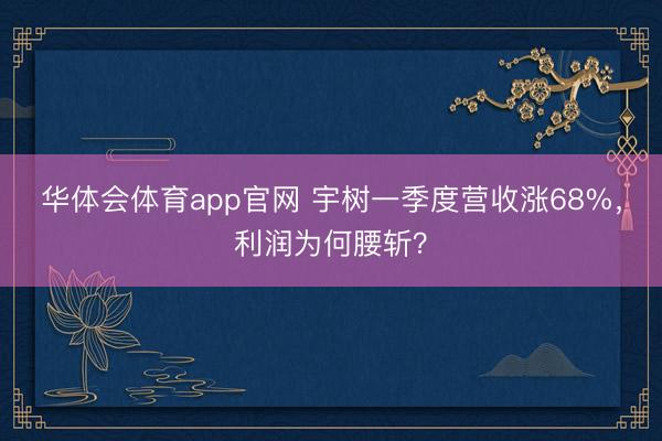 华体会体育app官网 宇树一季度营收涨68%，利润为何腰斩？