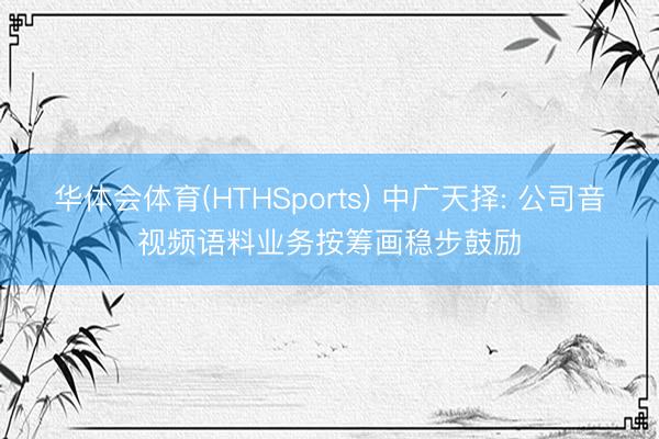 华体会体育(HTHSports) 中广天择: 公司音视频语料业务按筹画稳步鼓励