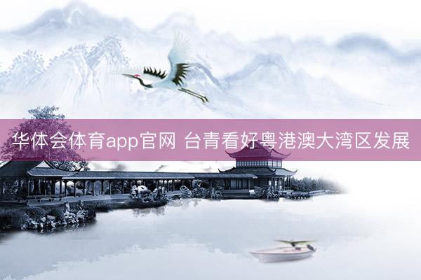 华体会体育app官网 台青看好粤港澳大湾区发展